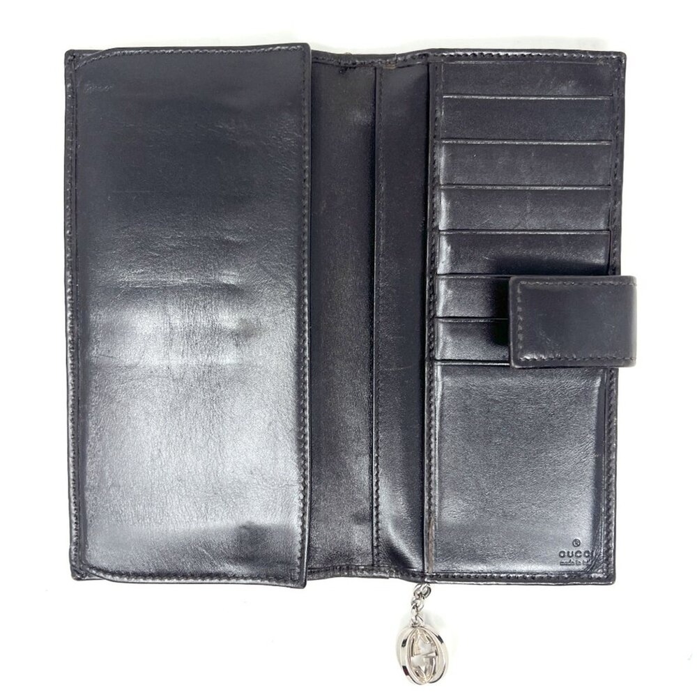 Gucci GG Monogram Canvas Zip Wallet‎ Black Leather Trim - Picture 7 of 12